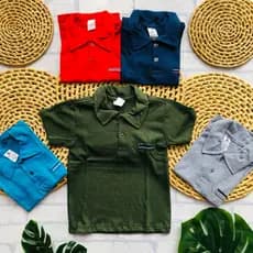 kit 2,3,4 e 5 Polo Camisa Básica Blusa Infantil 2ao8 Menino Casual, Casamento, Batizado, Aniversário
