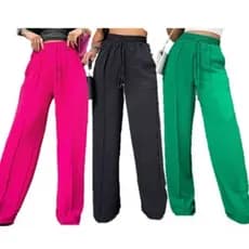 Calça Pantalona Feminina Cintura Alta Duna
