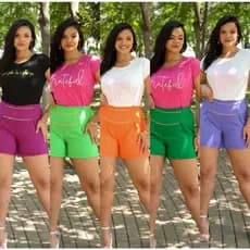 Short Duna de Corrente Alfaiataria Feminino Short com corrente short duna