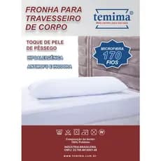 Fronha Travesseiro de Corpo Toque Pele de Pêssego 1,35x0,45m