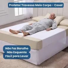Protetor de Colchão Travessa Meio Corpo Impermeável Temima Casal - TEMIMA