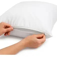 Kit 2 Capas de Travesseiro Antiácaro Impermeável Antialérgico Percal 180 Fios com Zíper Temima