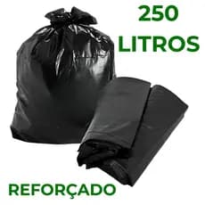 Saco Lixo 250 Litros Reforçado Condomínios Hotéis Pousadas Restaurantes 14 Micras Preto