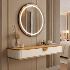 Penteadeira Suspensa Camarim com Gaveta Multifuncional para Quarto Organizador Decorativa Retrô MDF