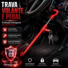 Tranca Trava Volante Pedal Carro AntiFurto Segurança Veiculo