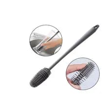 Escova Limpa Copo Garrafa Mamadeiras Silicone Multiuso Limpeza