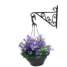 Suporte para Pendurar Vasos Plástico Mão Francesa Flores Parede