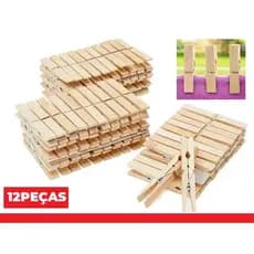 Prendedor de Roupa de Madeira 24 Unidades Pregador