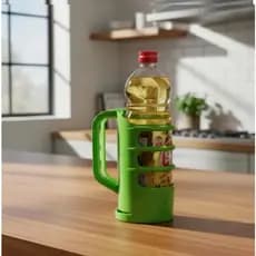 Suporte Porta Garrafa óleo de cozinha azeite vinagre Plástico Com Alça