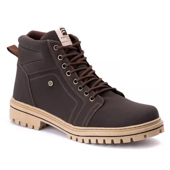 Bota Coturno Masculino Ferraroni Vegano Solado Tratorado Costurado Sem Ziper