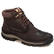 Bota Coturno Masculino Adventure Trekking Ferraroni Vegano Couro Eco Solado de Borracha Promoção