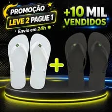 KIT Chinelos Masculino e Feminino do Brasil Borracha Original Anti-Derrapante