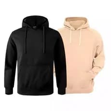 Kit 2 Moletom Canguru Com Capuz e Bolso Sem Estampa Liso Unissex Blusa Masculino Feminina
