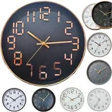 Relógio de Parede Cozinha Quarto Sala Decorativo Moderno Silencioso Elegante Jantar Estar