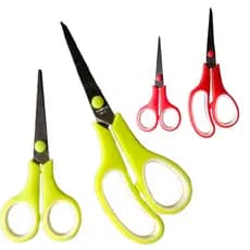 Kit 2 Tesouras Corte Costura Escritorio Multiuso Tecido Artesanato Ponta Cozinha Grande 7.5/5.5