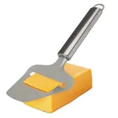 Fatiador Cortador Queijo Manual Caseiro Mussarela Inox Casa Espatula Cozinha Doméstico