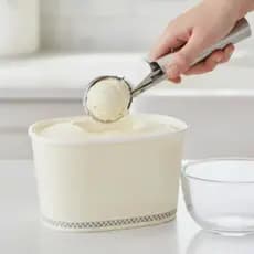 Colher Concha Pegador Sorvete Ejetor Bola Inox Profissional Sobremesa Açai Boleadora Sorveteria