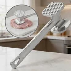 Martelo Carne Bife Amaciador Batetor Manual Cozinha Aluminio Profissional Grande