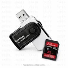 Leitor e Cartão De Memória USB 4 Em 1 Micro SD SD TF M2 Universal - Envio Imediato