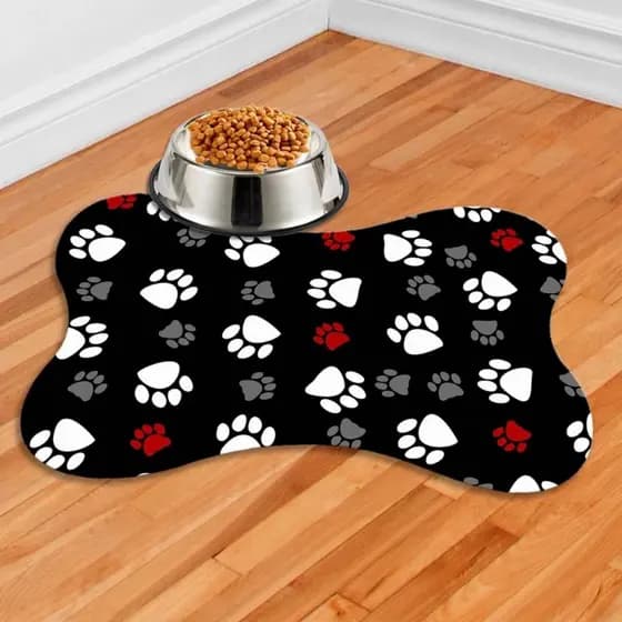 Tapete Pet Macio Felpudo Cães Gatos Confortável Lavável Patinhas Antiderrapante Preto Decoração Fofo