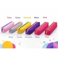 ESTOJO ESCOLAR  COLORIDO  IMPERMEÁVEL RESISTENTE COMPACTO PORTA LÁPIS CANETAS ESCOLARES MENINO MENINA.