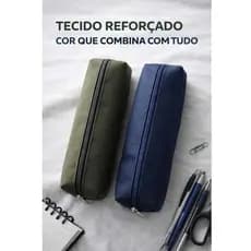 Estojo escolar verde escuro, azul escuro 20 cm tecido resistente  e cores lindas.