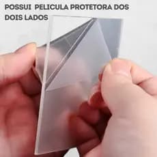Chapa Placa de Policarbonato Compacto Cristal 50 Cm x 50Cm x 3mm