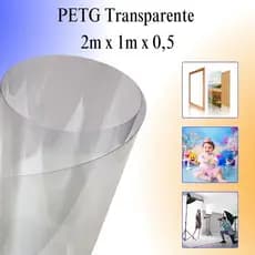 Chapa De Petg Cristal 2m X 1m X 0.5mm