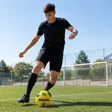 Bola De Futebol Oficial Numero Cinco Amarela Alta Qualidade Duravel Treino Jogo