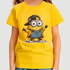 Camiseta camisa blusa Infantil minions algodão