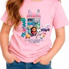 Camiseta camisa blusa Infantil a Casa mágica da Gabby 100% Algodão