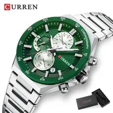 Relógio Masculino CURREN De Negócios Da Moda Original Genuíno Marca De Luxo Pulseira De Aço Inoxidável Cronógrafo Multif