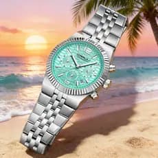 Novo Relógio Masculino Cronógrafo CRRJU Marca Autêntica Moda Pulseira De Aço Inoxidável Multifuncional Mãos Luminosas Ne