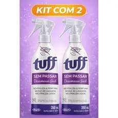 kit 2 Tuff Sem Passar Desamassa Fácil Spray 350ml – Perfuma, Elimina Odores e Desamassa Fácil - Ideal para Viagens.