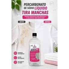 Percarbonato de Sódio Liquido 1 Litro 100% Puro - Alvejante Remove Manchas Difíceis Sem Cloro