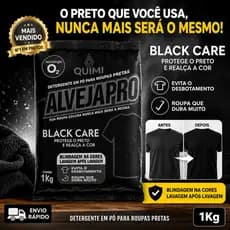 Alvejapró Black Detergente em Pó para Roupas Pretas 1 Kg - Percarbonato Tira Manchas Sem Desbotar | Limpeza Profunda.