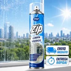 Limpa Vidros Spray Espuma Zip Clean 500ml | Remove Manchas Sem Esfregar | Brilho Imediato