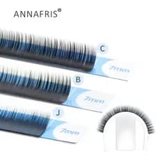 ANNAFRIS Extensão De Cílios 5mm-7mm J/B/C Curva Sob Individuais Natural