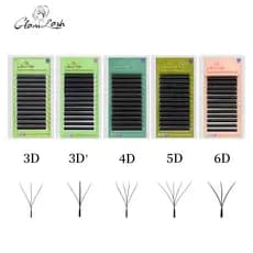 GLAMLASH 3DW 4DW 5DW 0.07mm L/LU/M Extensão De Cílios Postiços