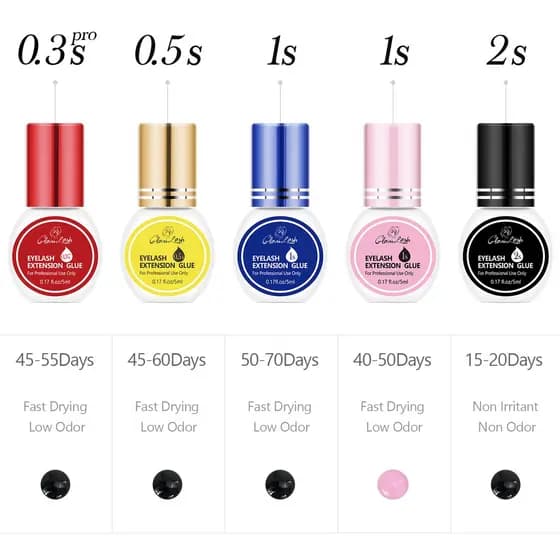 Glamlash 5 ml 1 Segunda Secagem Rápida Forte Cola Extensão Dos Cílios Falso Para Profissional Baixo Cheiro Cola Olho
