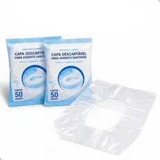 Kit 100 Protetor Descartável Assento Vaso Sanitário Plástico