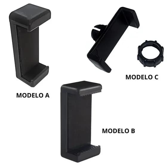 Encaixe Peça Reposição Suporte para Celular Smartphone Selfie Ring Light Preto