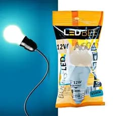 Luminaria Lampada LED Bulbo 12W Teto Abajur Rosca E27 1050lm Bivolt Branco Frio 6500K
