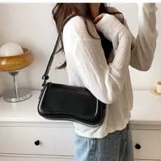 Bolsa Feminina De Ombro Transversal Baguete Para Festa Moda Blogueira