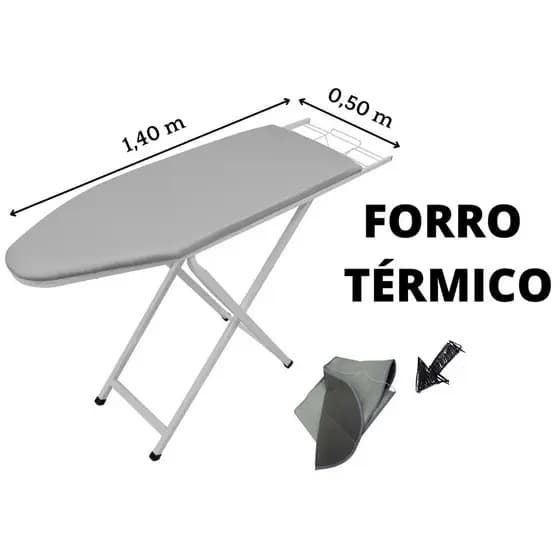 Forro Térmico Para Tábua De Passar Roupas 1,40 X 0,50 m - Prata