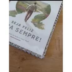 Capa para o livro Seja Feliz ou Historias Biblicas com fita de cetim
