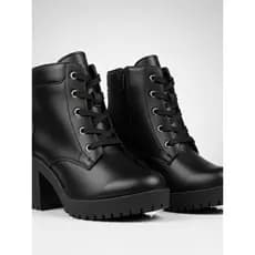 Bota Feminina Coturno Salto Alto Blogueira Bota Macia Tratorada Feminina Cano Médio