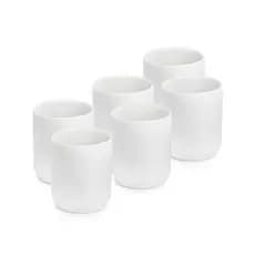 Kit 6 copo de porcelana 150 ml copinho porta vela de louça