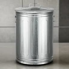 Lixeira grande 100 litros aço galvanizado lixeira americana lata de lixo de metal