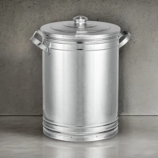 Lixeira 30 litros tambor aço galvanizado com tampa lixeira cozinha lixeira metal
